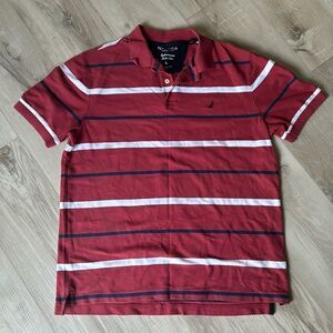Nautica Deck Shirt Striped Polo Size L Large